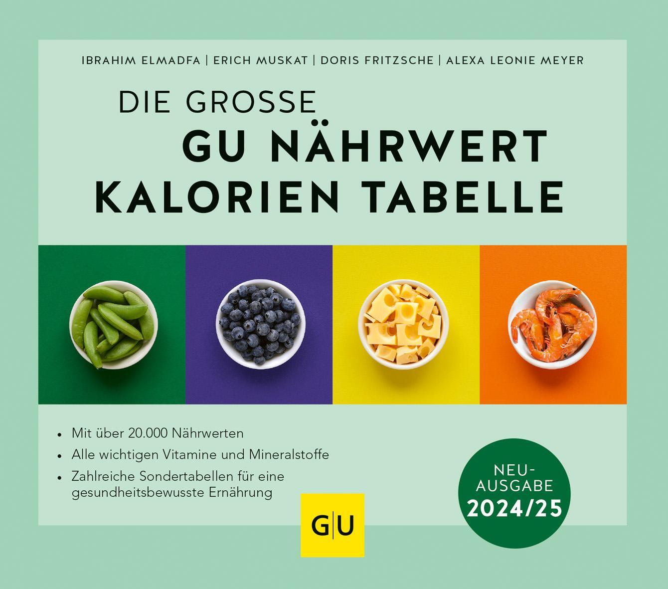 Cover: 9783833890406 | Die große GU Nährwert-Kalorien-Tabelle 2024/25 | Erich Muskat | Buch
