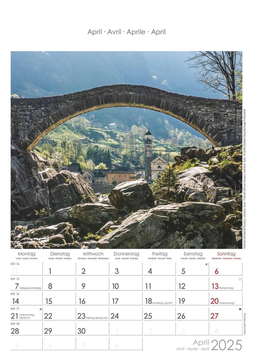 Bild: 4251732343217 | Schweiz 2025 - Bild-Kalender 23,7x34 cm - Switzerland -...