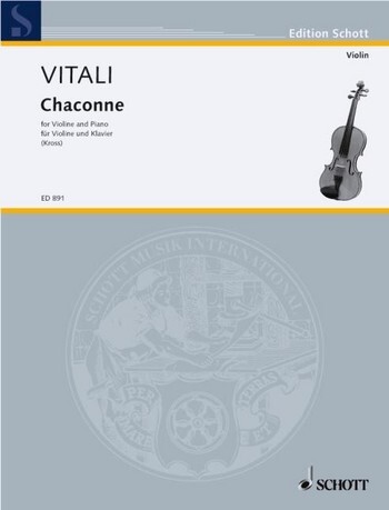 Cover: 9790001032063 | Chaconne | Violine und Klavier., Edition Schott | Vitali | Broschüre