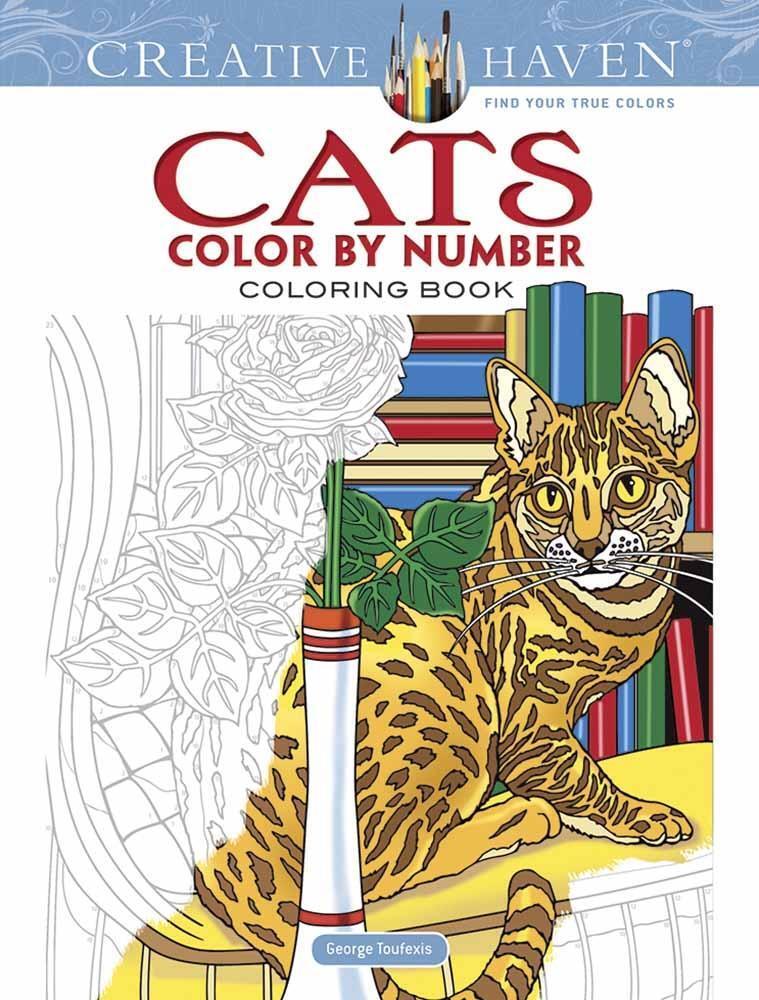 Cover: 9780486818535 | Creative Haven Cats Color by Number Coloring Book | George Toufexis