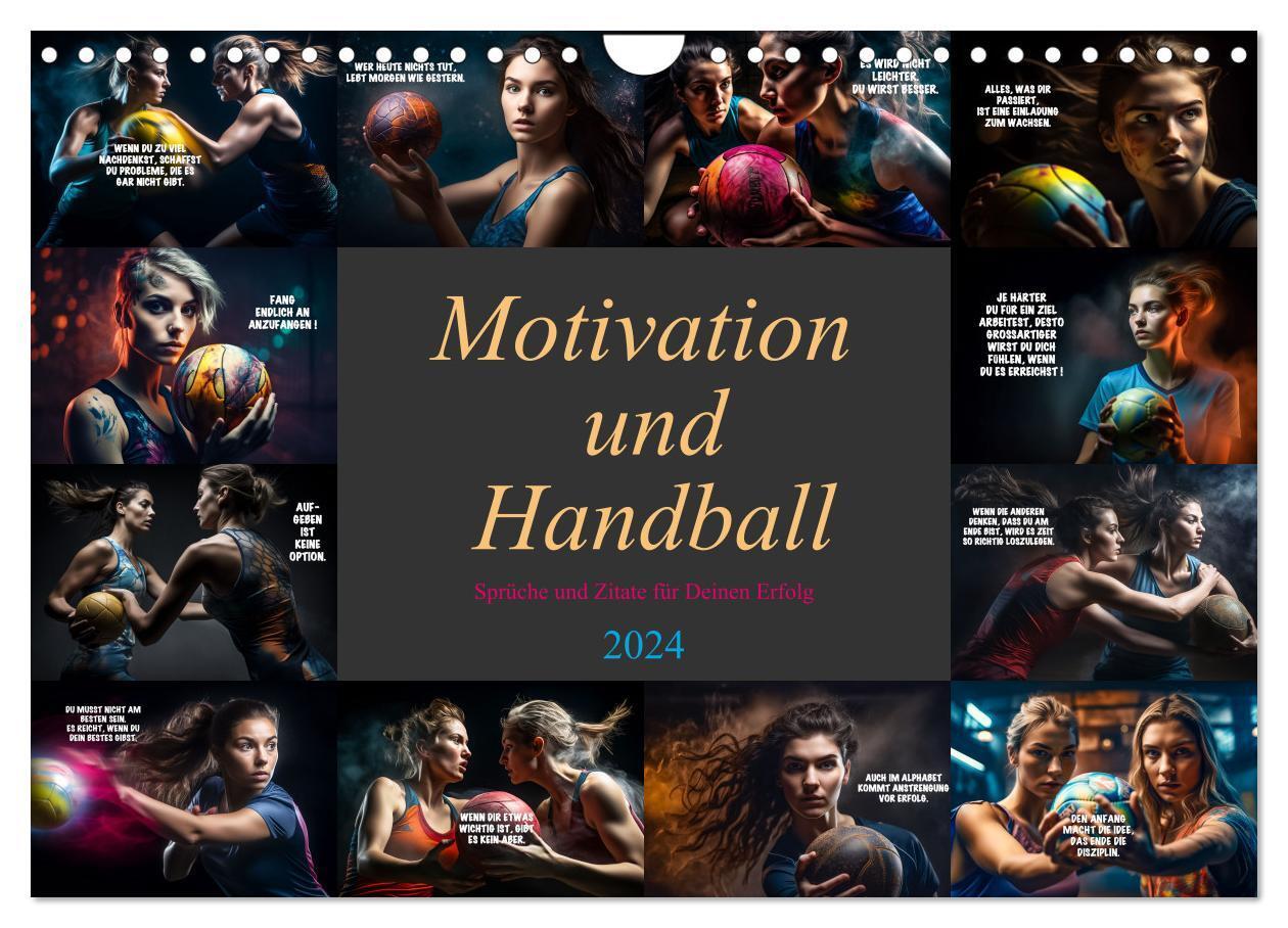 Cover: 9783675609099 | Motivation und Handball (Wandkalender 2024 DIN A4 quer), CALVENDO...