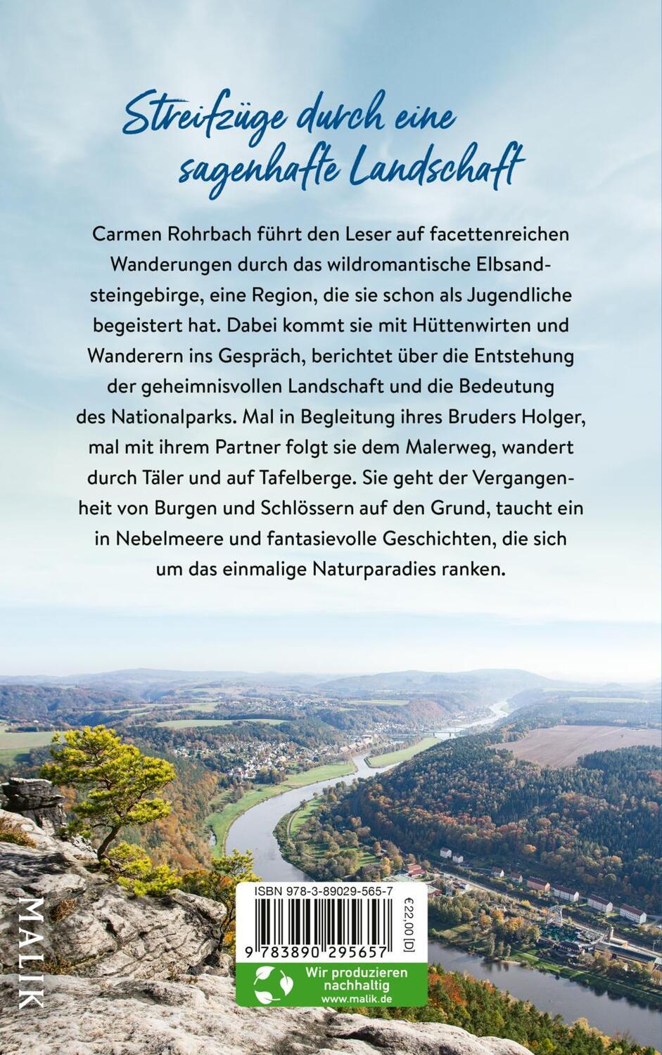 Rückseite: 9783890295657 | Abenteuer Elbsandsteingebirge - Im Reich der wilden Felsen | Rohrbach