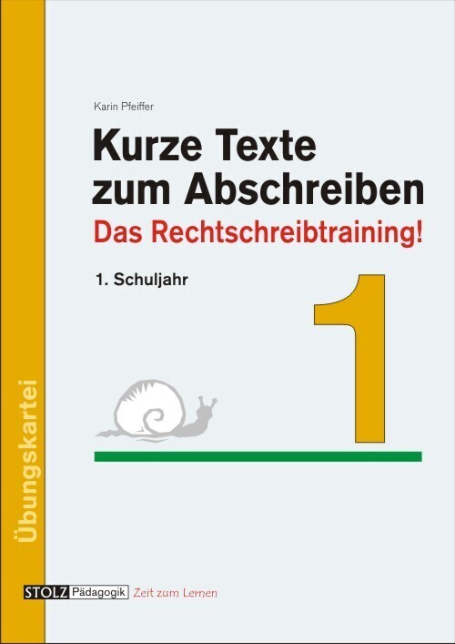 Cover: 9783897784314 | Kurze Texte zum Abschreiben 1 | Karin Pfeiffer | Broschüre | 2013