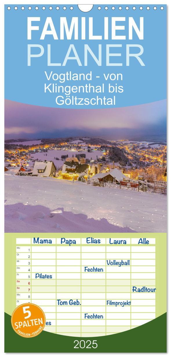 Cover: 9783457095713 | Familienplaner 2025 - Vogtland - von Klingenthal bis Göltzschtal...