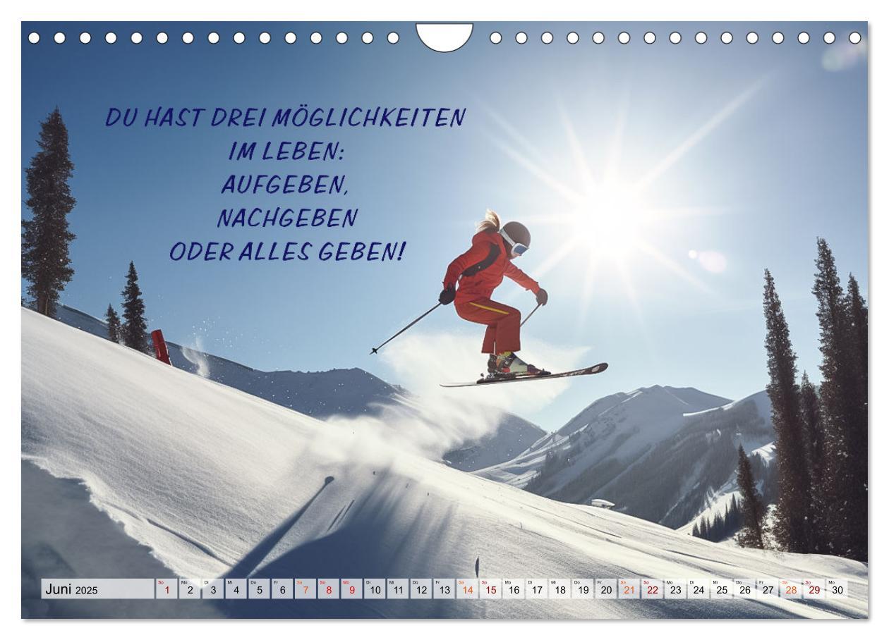 Bild: 9783383869297 | Motivation und Ski (Wandkalender 2025 DIN A4 quer), CALVENDO...