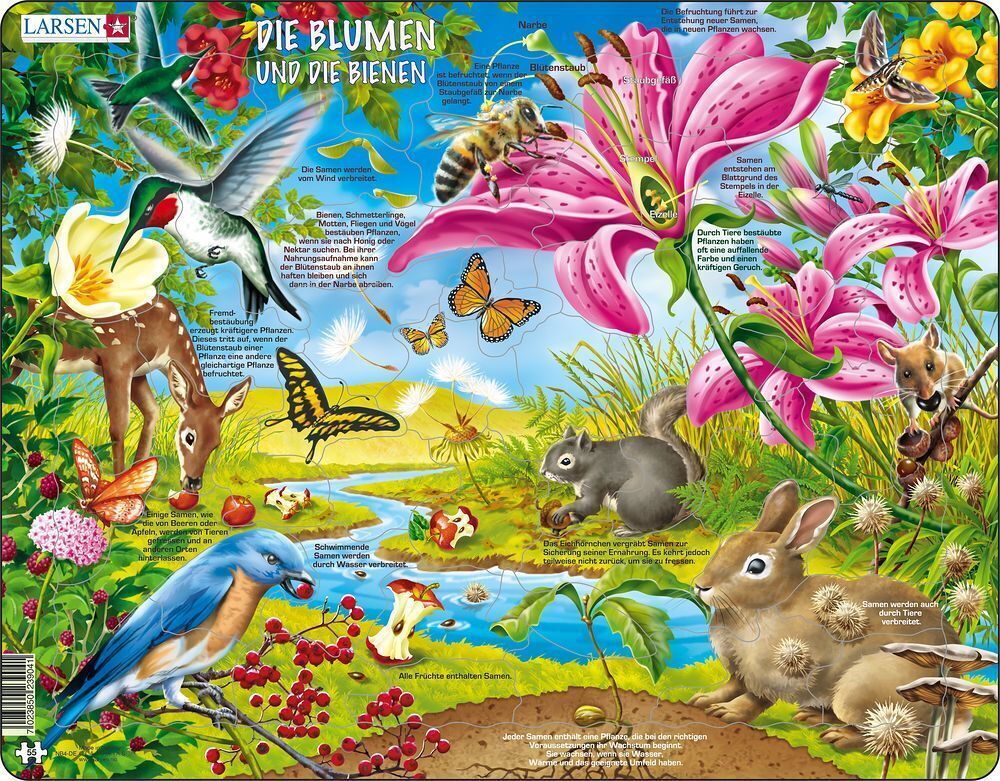 Cover: 7023850239041 | Die Blumen und die Bienen (Kinderpuzzle) | Spiel | In Spielebox | 2021