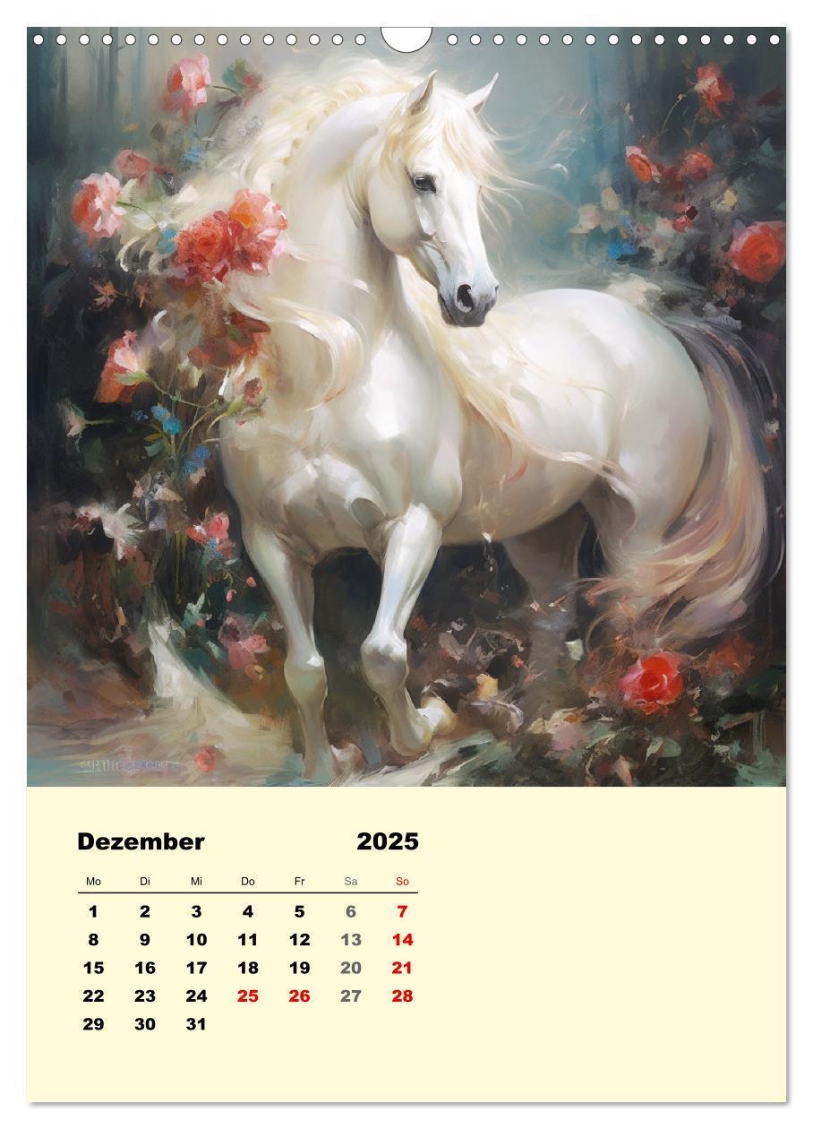 Bild: 9783435870998 | Pferde im romantischen Barockstil (Wandkalender 2025 DIN A3 hoch),...