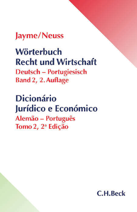 Cover: 9783406596377 | Wörterbuch Recht und Wirtschaft Band II: Deutsch - Portugiesisch....