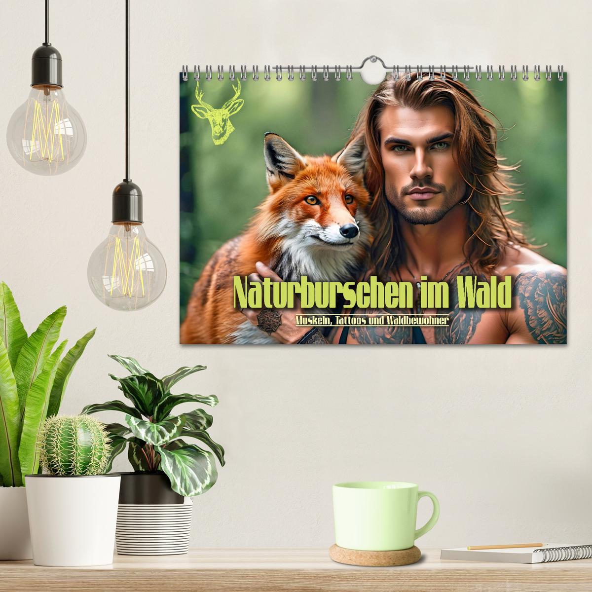 Bild: 9783457178447 | Naturburschen im Wald - Muskeln, Tattoos und Waldbewohner...