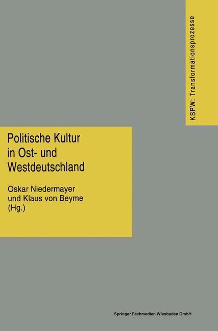 Cover: 9783810015266 | Politische Kultur in Ost- und Westdeutschland | Beyme (u. a.) | Buch