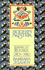 Cover: 9780521316255 | Modern Austria | Empire and Republic, 1815 1986 | Barbara Jelavich