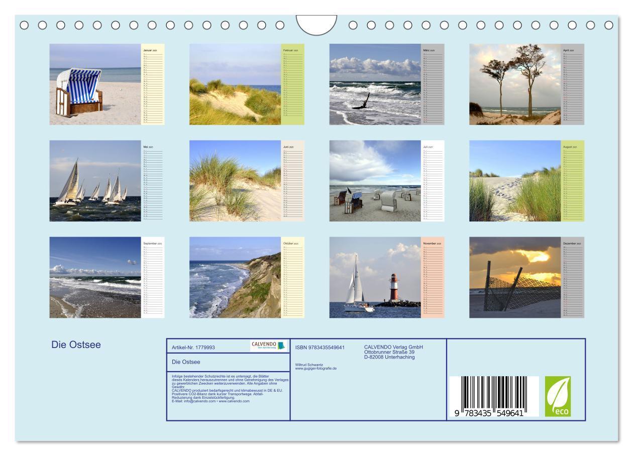 Bild: 9783435549641 | Die Ostsee (Wandkalender 2025 DIN A4 quer), CALVENDO Monatskalender