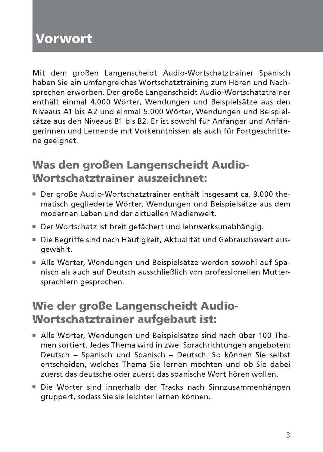 Bild: 9783125635524 | Langenscheidt Der große Audio-Wortschatztrainer Spanisch | MP3 | 2022