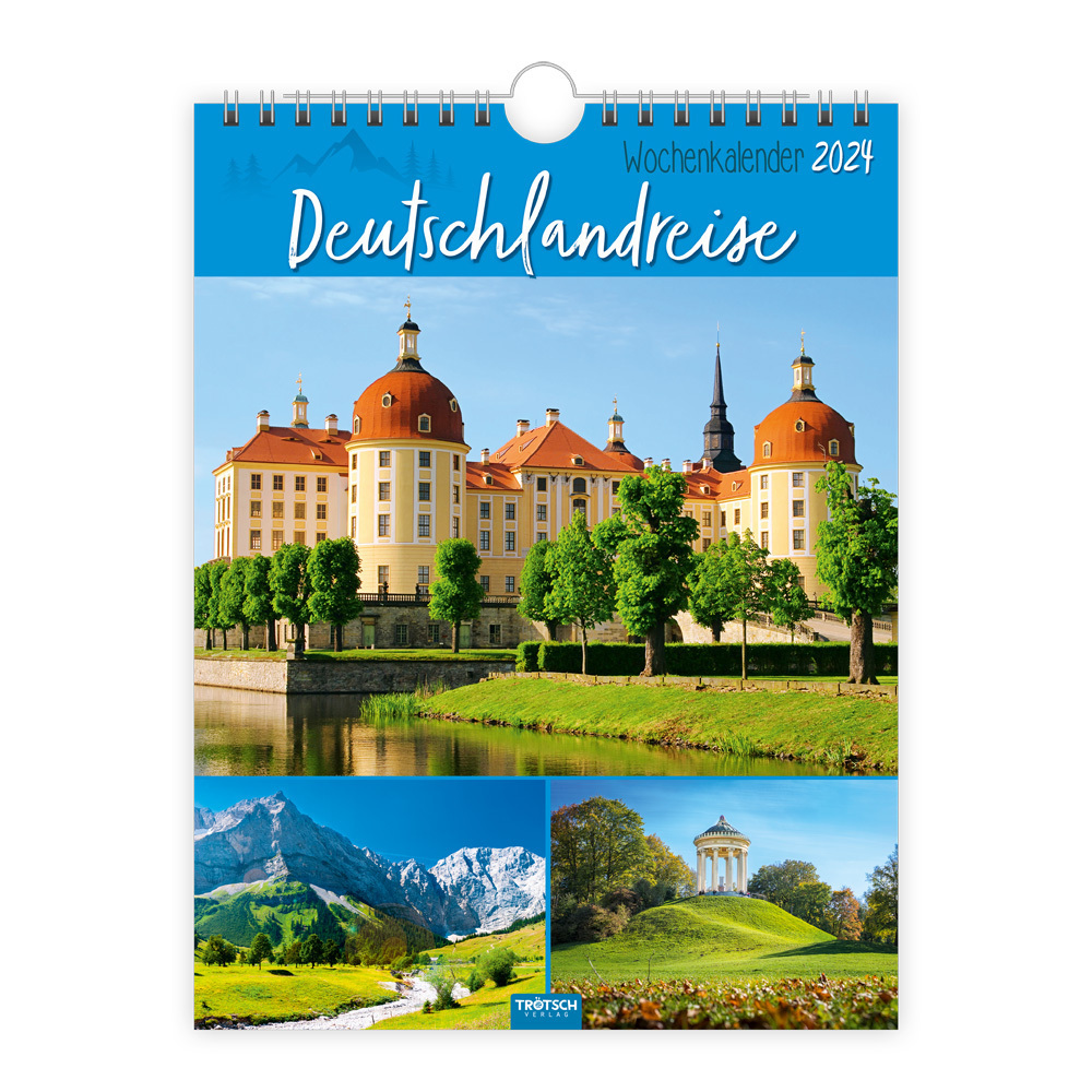 Cover: 9783988020468 | Trötsch Wochenkalender zum Hängen Deutschlandreise 2024 | Wandkalender