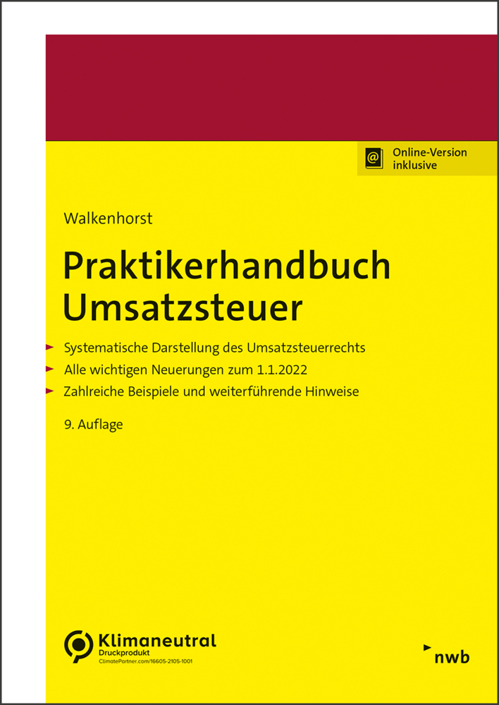Cover: 9783482584398 | Praktikerhandbuch Umsatzsteuer | Ralf Walkenhorst | Bundle | 1 Bundle