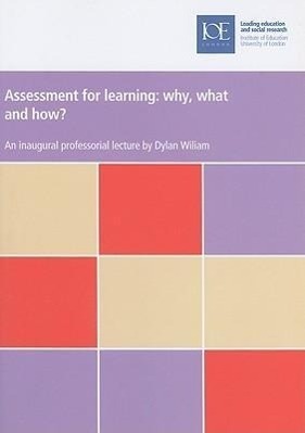 Cover: 9780854737888 | Assessment for learning | Why, what and how? | Dylan Wiliam | Buch