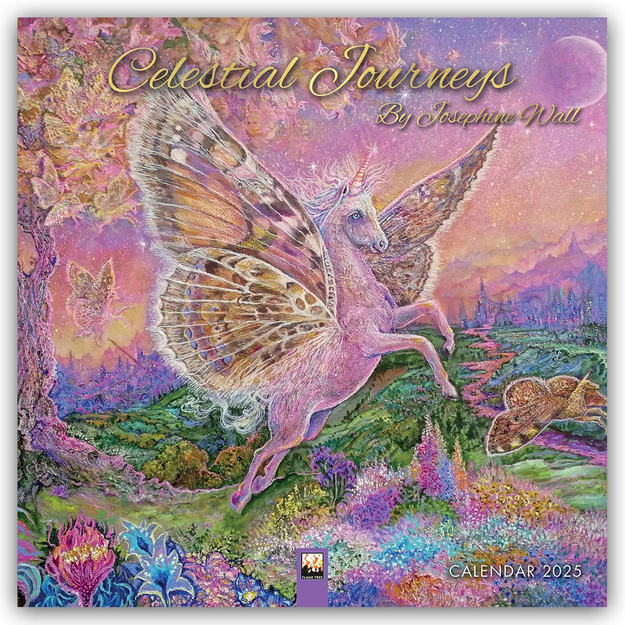 Cover: 9781835620076 | Celestial Journeys by Josephine Wall Wall Calendar 2025 (Art Calendar)