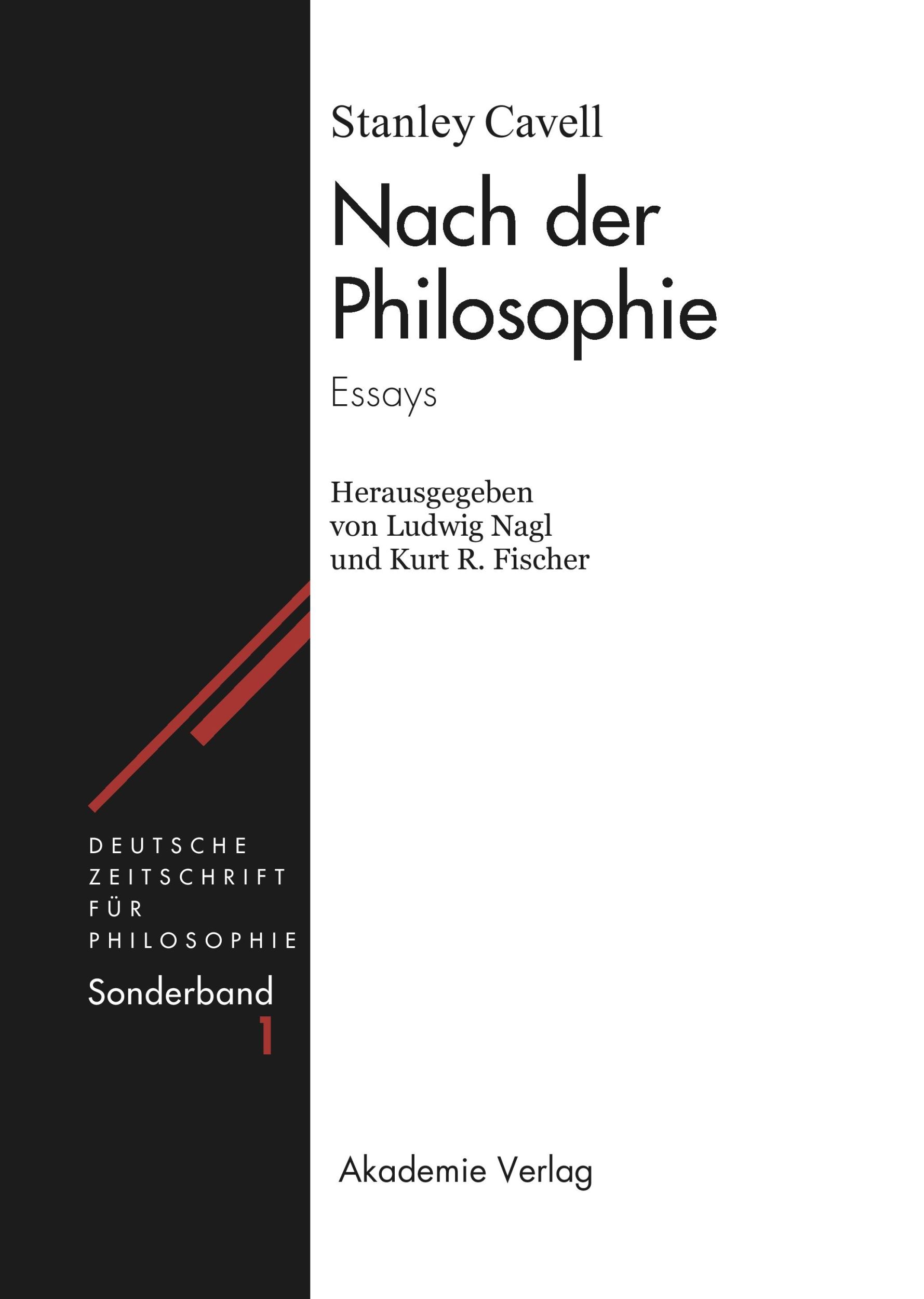 Cover: 9783050034218 | Nach der Philosophie | Essays | Stanley Cavell | Buch | 252 S. | 2001