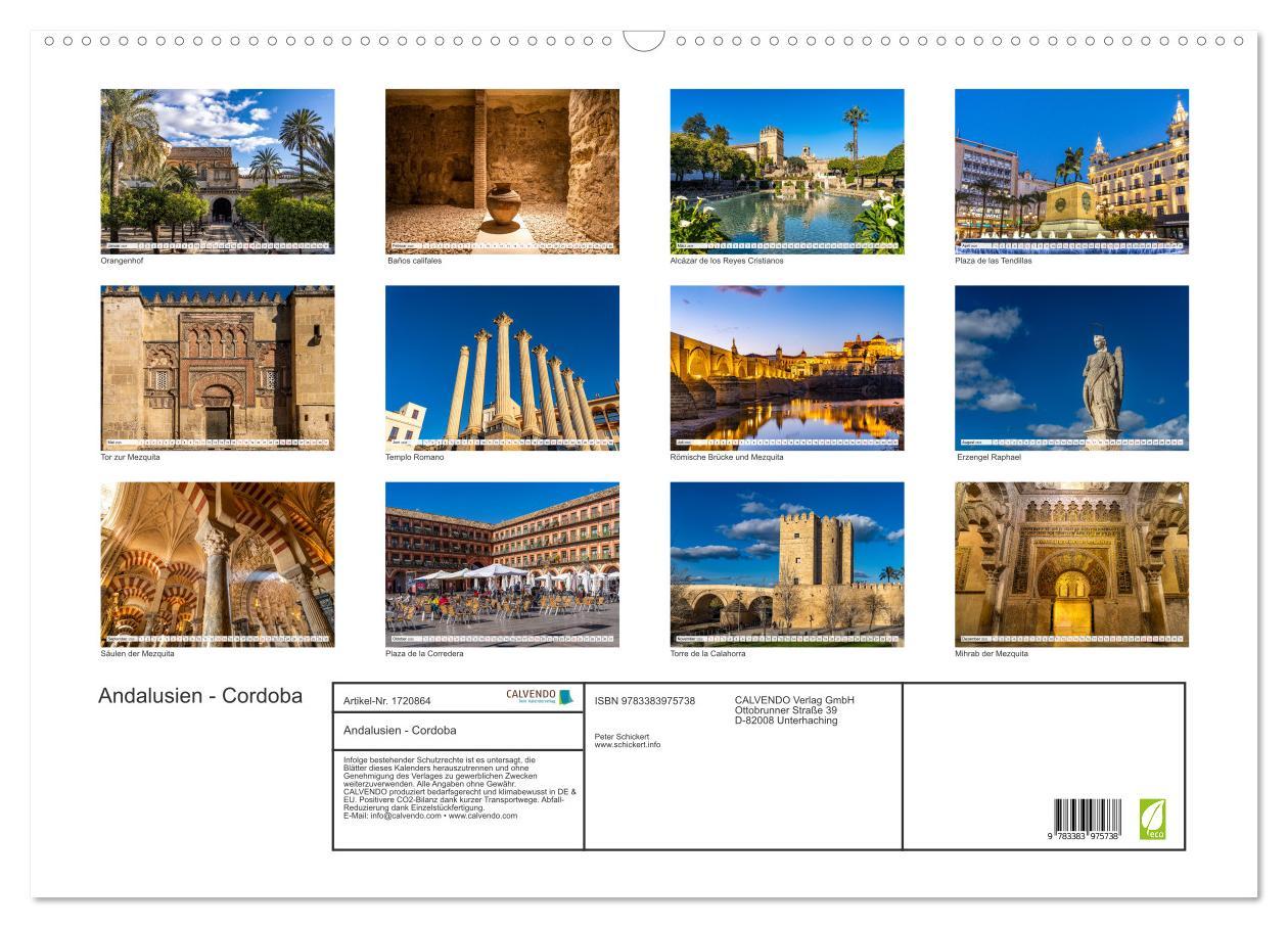 Bild: 9783383975738 | Andalusien - Cordoba (Wandkalender 2025 DIN A2 quer), CALVENDO...