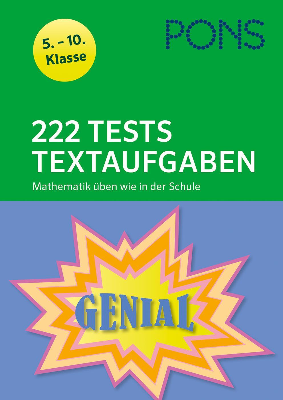 Cover: 9783125625242 | 222 Tests Textaufgaben. Mathematik üben wie in der Schule 5.-10....
