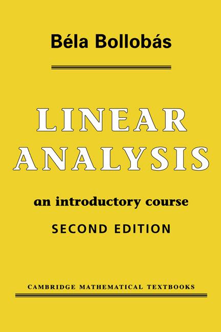 Cover: 9780521655774 | Linear Analysis | An Introductory Course | Bela Bollobas (u. a.)