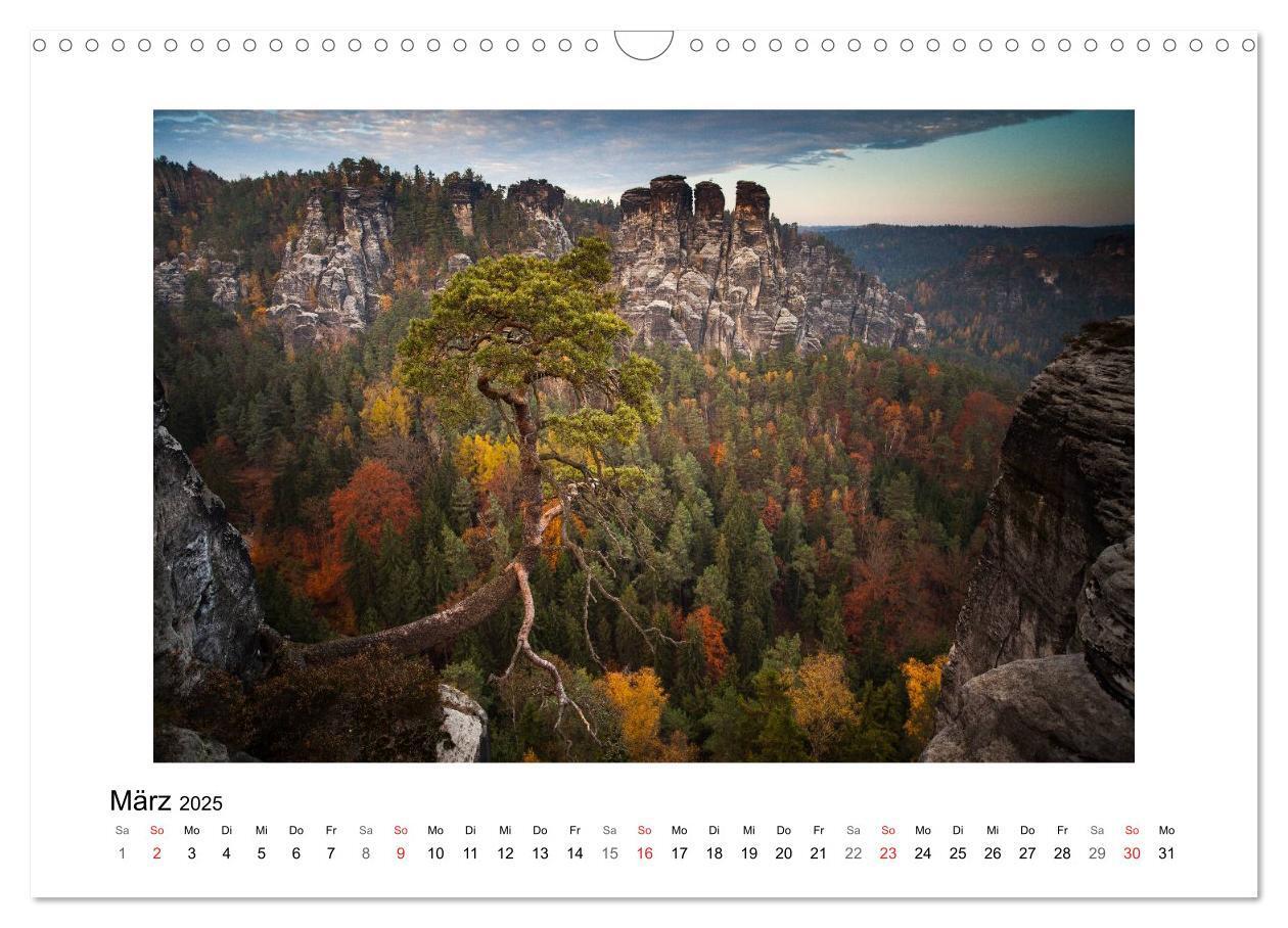 Bild: 9783435840823 | Bastei - Sächsische Schweiz (Wandkalender 2025 DIN A3 quer),...