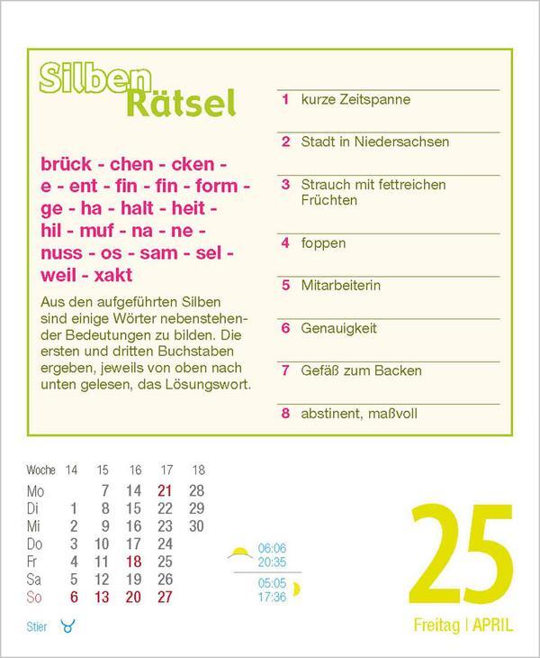 Bild: 9783731877462 | Rätsel und Denkspiele 2025 | Verlag Korsch | Kalender | 328 S. | 2025