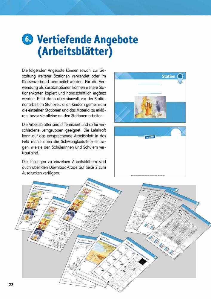 Bild: 9783769825138 | Arbeitsmaterial Grundschule. Stationenlernen Religion: Mose,...