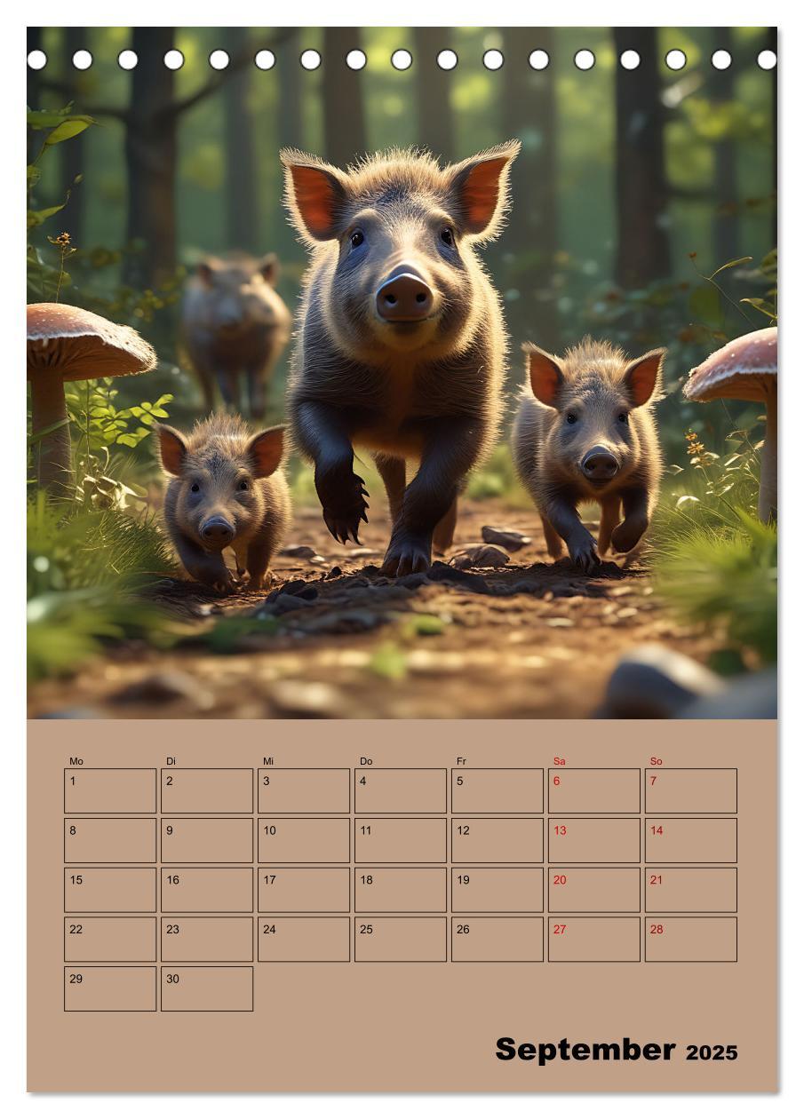 Bild: 9783457136874 | Tierkinder im Zauberwald (Tischkalender 2025 DIN A5 hoch), CALVENDO...