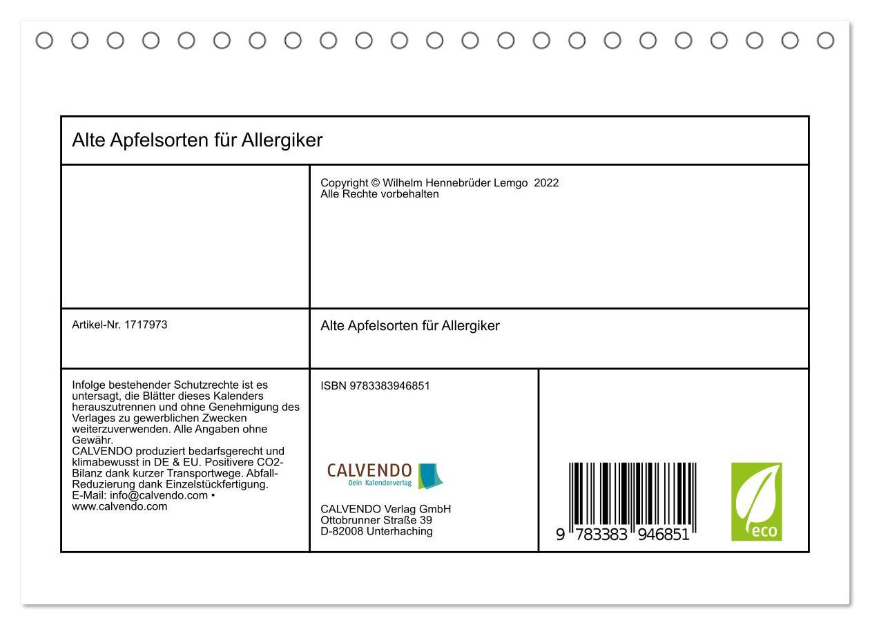 Bild: 9783383946851 | Alte Apfelsorten für Allergiker (Tischkalender 2025 DIN A5 quer),...