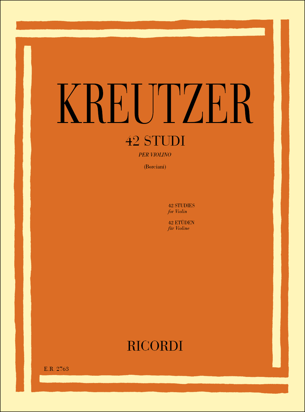 Cover: 9790041827636 | 42 Studi | Rudolf Kreutzer | Partitur | 1978 | Ricordi