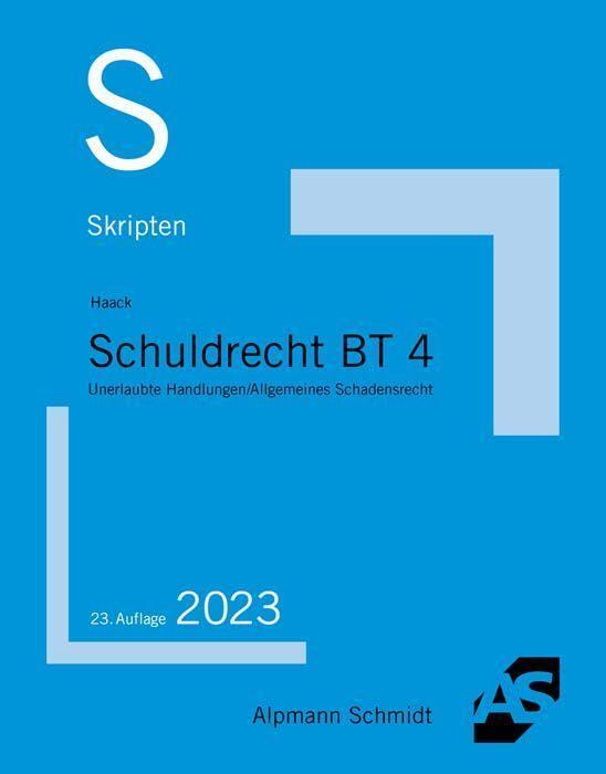 Cover: 9783867528764 | Skript Schuldrecht BT 4 | Claudia Haack | Taschenbuch | kartoniert