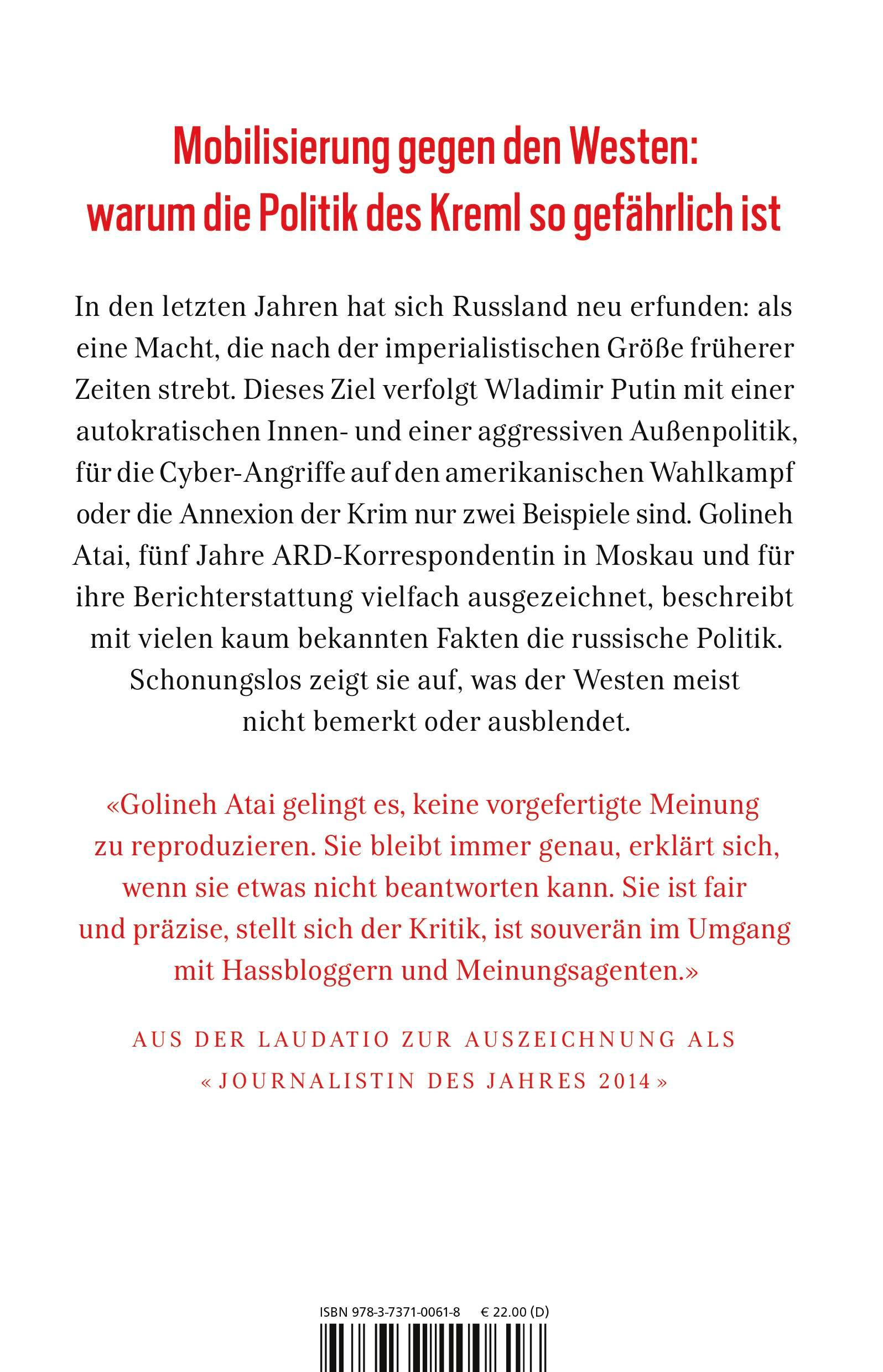 Rückseite: 9783737100618 | Die Wahrheit ist der Feind | Warum Russland so anders ist | Atai