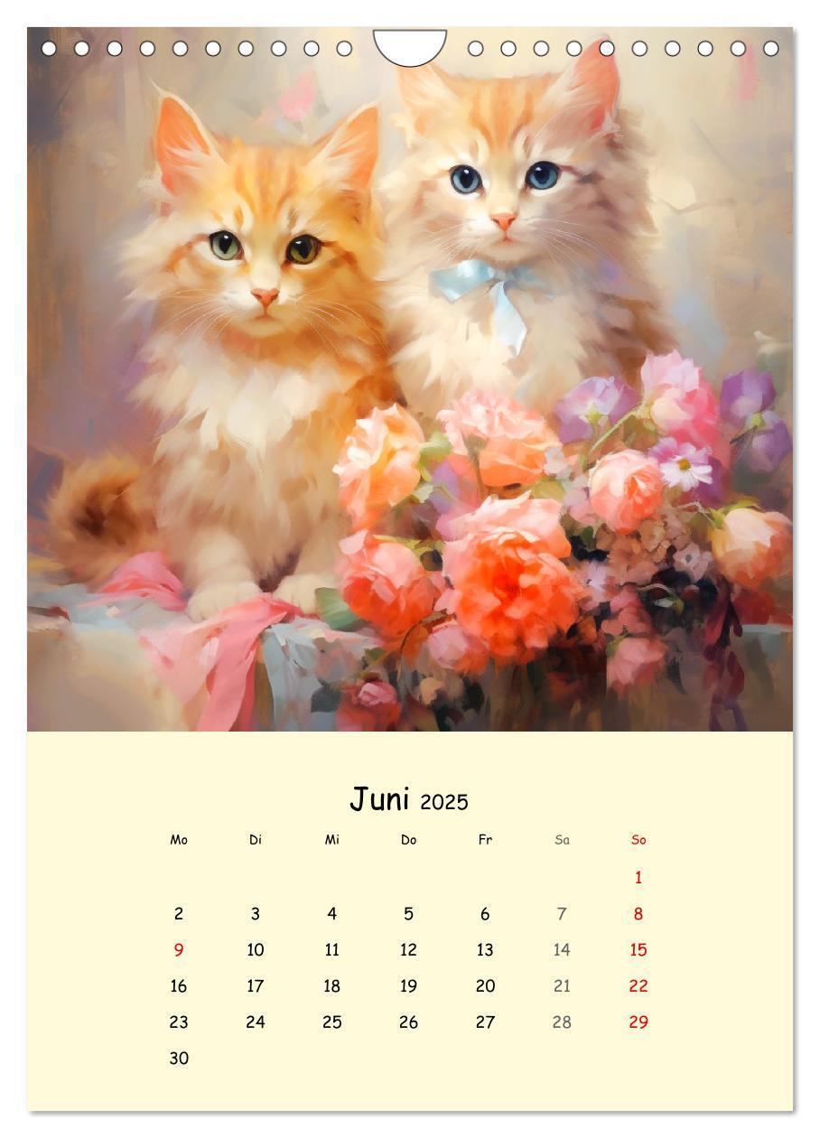 Bild: 9783435867363 | Liebliche Katzen. Anmut und Würde mit Blumen (Wandkalender 2025 DIN...