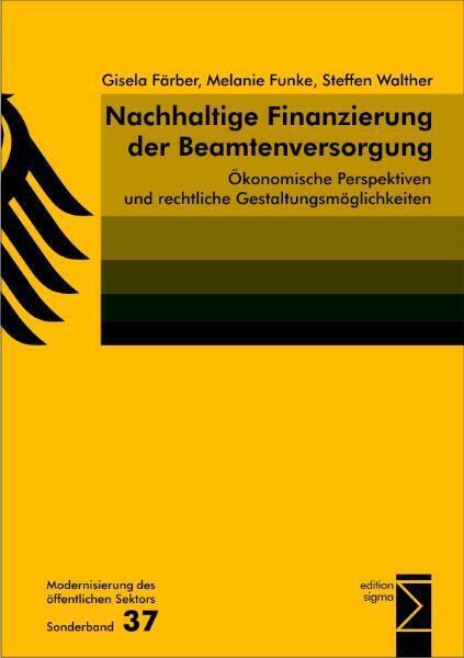 Cover: 9783836072878 | Nachhaltige Finanzierung der Beamtenversorgung | Gisela Färber (u. a.)