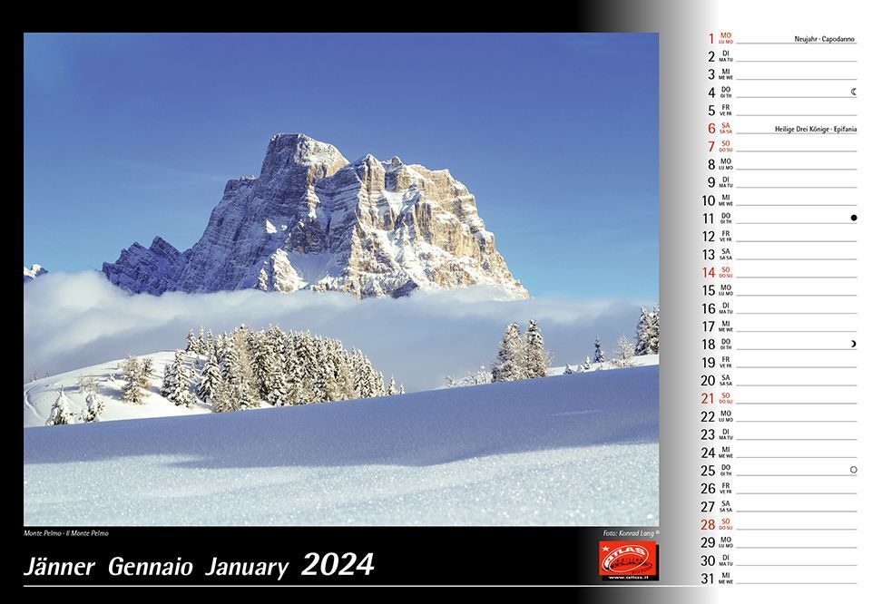 Bild: 9788887531404 | Dolomiten 2024 | Kalender | 2024 | Atlas Kalender | EAN 9788887531404