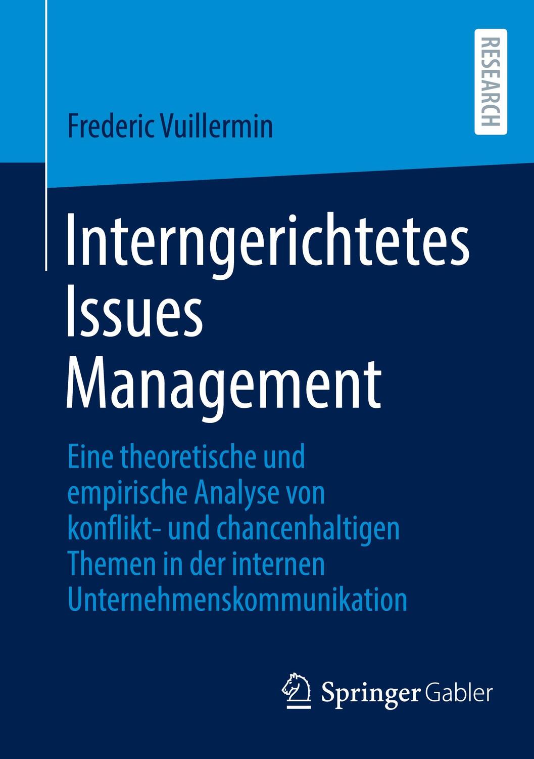 Cover: 9783658423674 | Interngerichtetes Issues Management | Frederic Vuillermin | Buch
