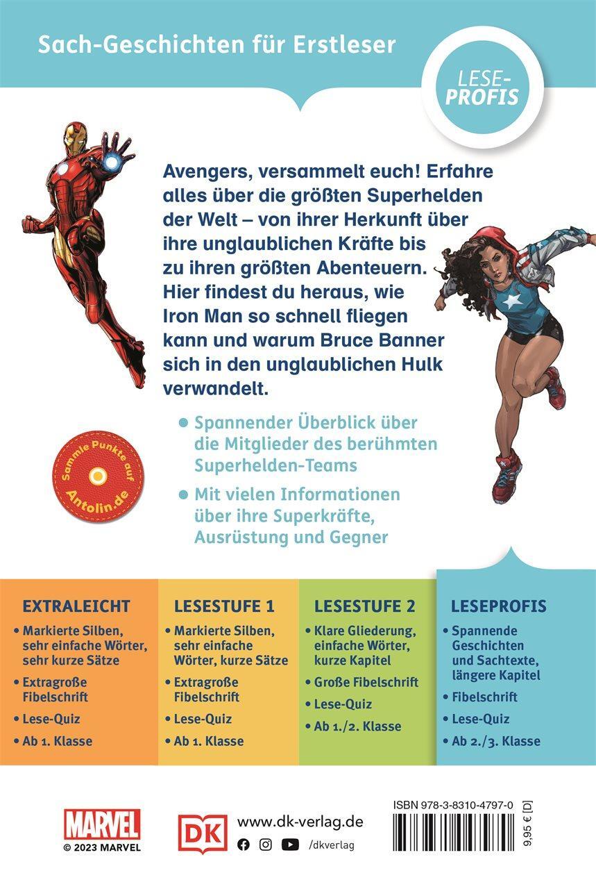 Rückseite: 9783831047970 | SUPERLESER! MARVEL Avengers Die Welt der Superhelden | Dougall | Buch