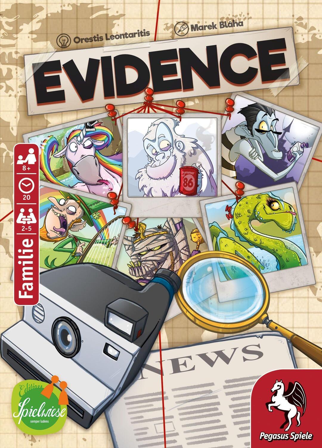Cover: 4250231725340 | Evidence (Edition Spielwiese) | Orestis Leontaritis | Evidence | 2019