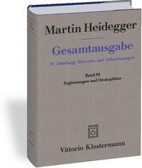 Cover: 9783465027379 | Ergänzungen und Denksplitter | Martin Heidegger | Buch | XXXVI | 2022