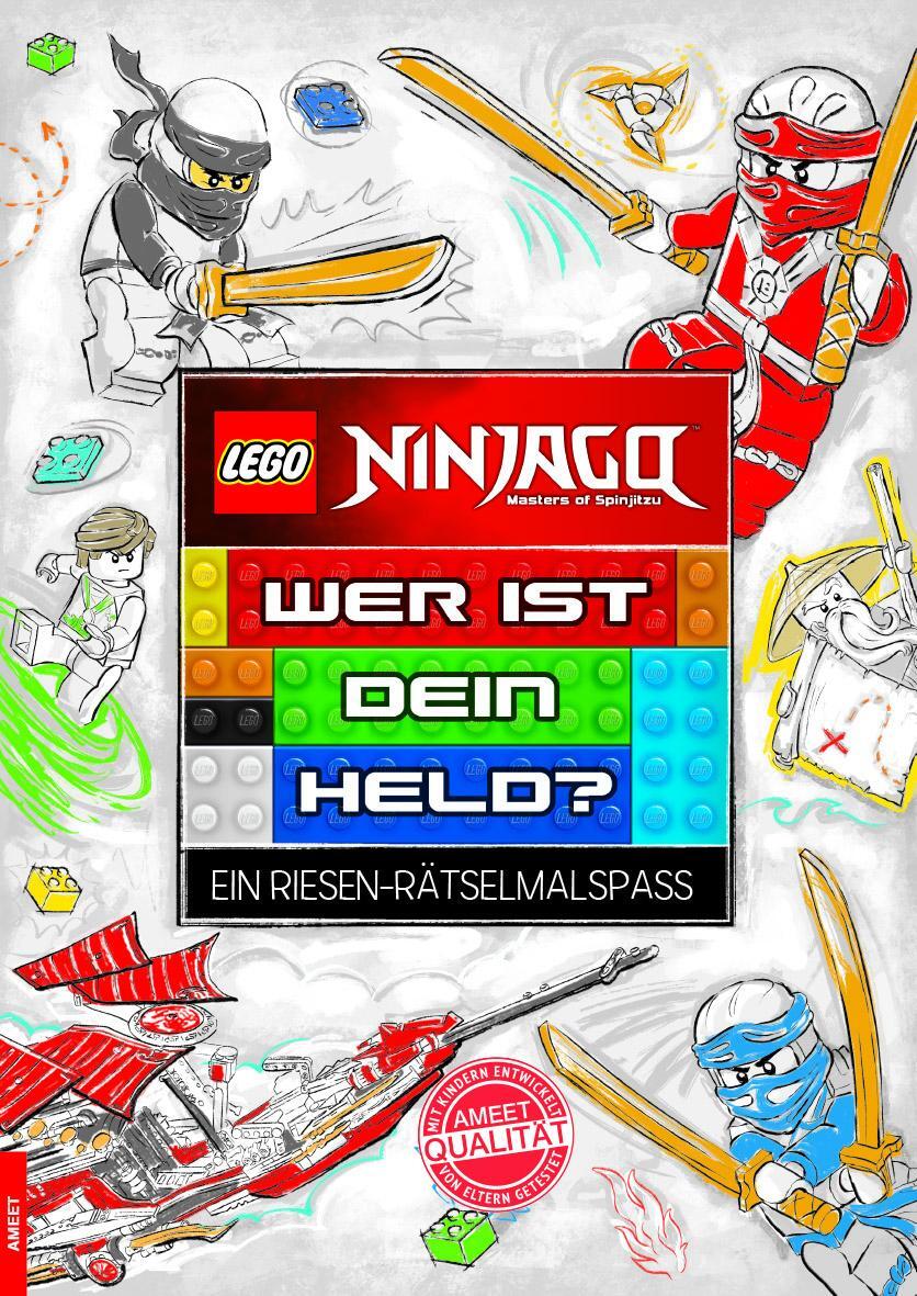 Cover: 9783946097693 | LEGO® NINJAGO(TM) Wer ist dein Held? | Ein Riesen-Rätselmalspaß | Buch