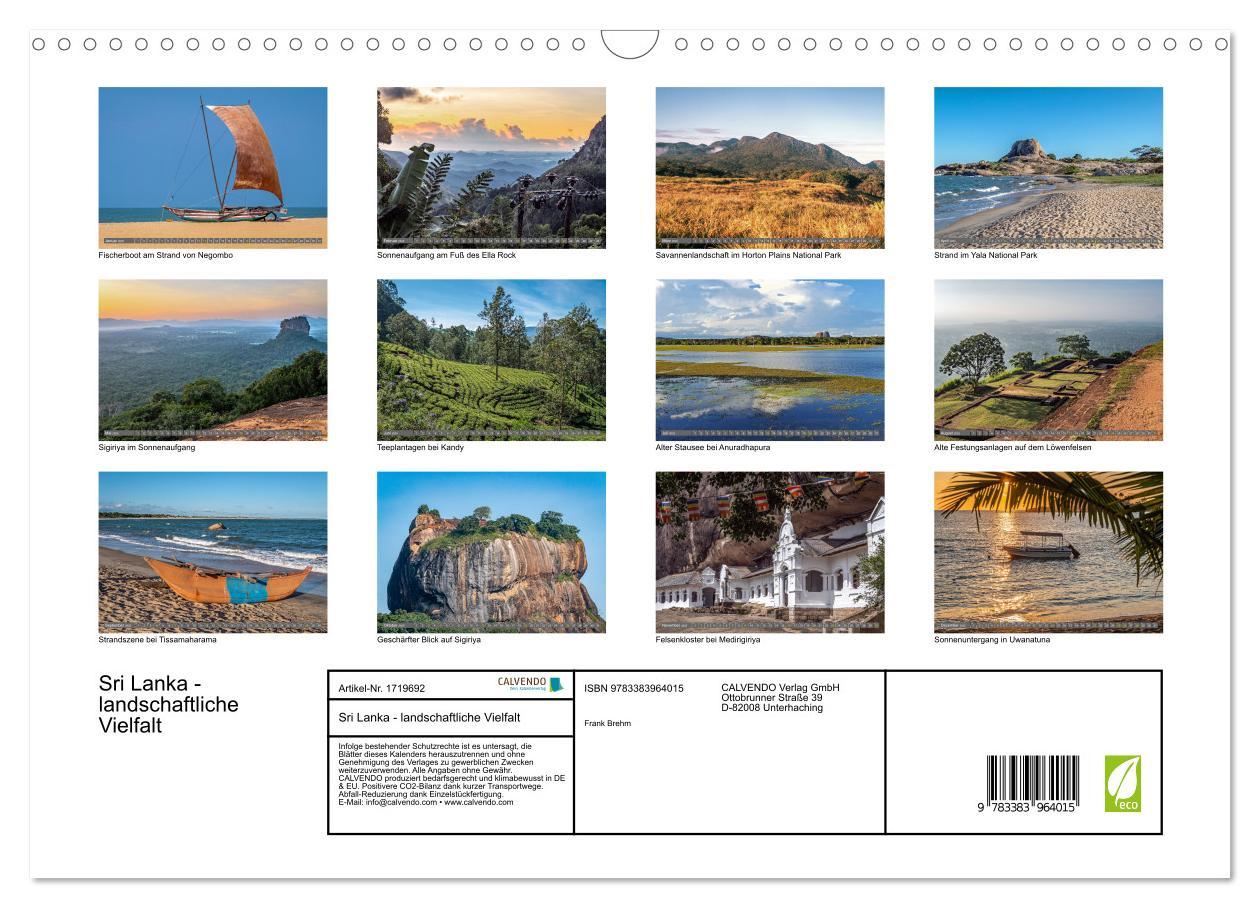 Bild: 9783383964015 | Sri Lanka - landschaftliche Vielfalt (Wandkalender 2025 DIN A3...