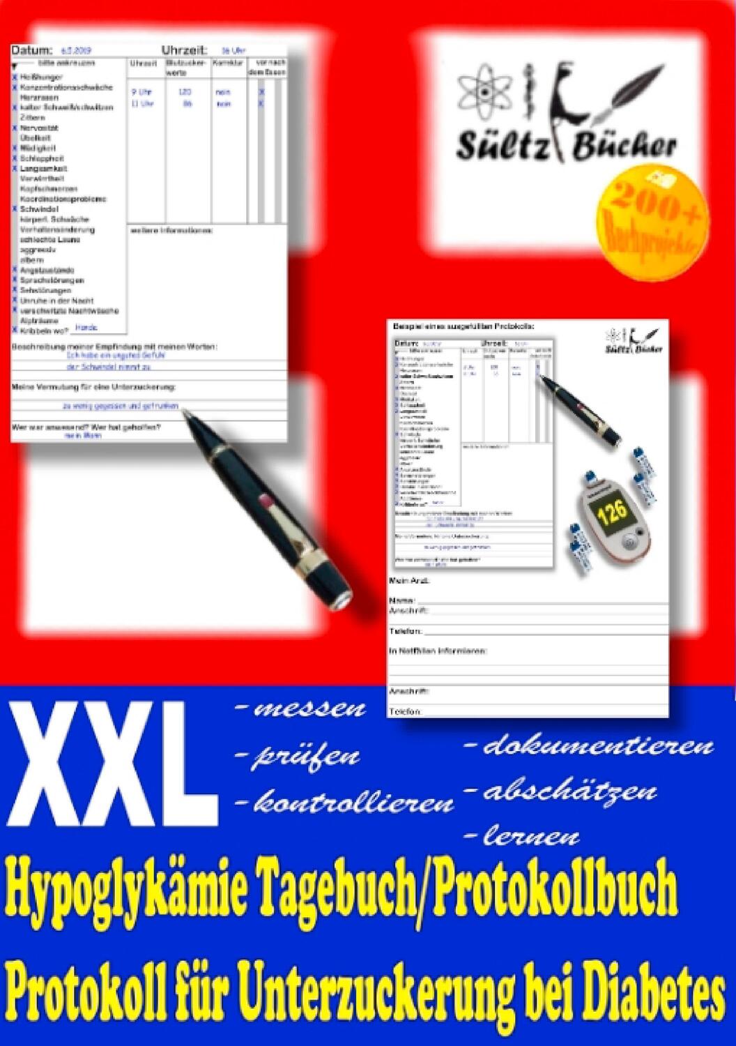 Cover: 9783752812596 | Hypoglykämie Tagebuch/Protokollbuch XXL Protokoll für...