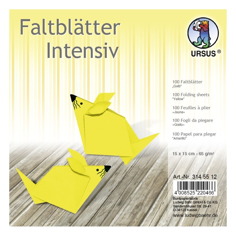 Cover: 4008525220466 | URSUS Falten Faltblätter Uni intensiv, Plakatkarton, 65 g/m², 15 x...