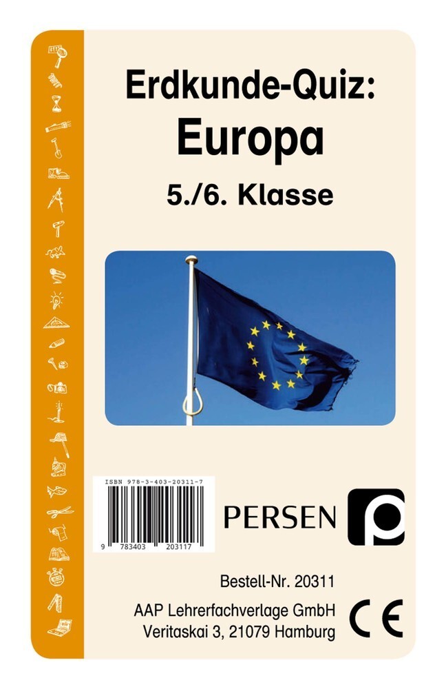 Cover: 9783403203117 | Erdkunde-Quiz: Europa (Kartenspiel) | (5. und 6. Klasse) | Spiel