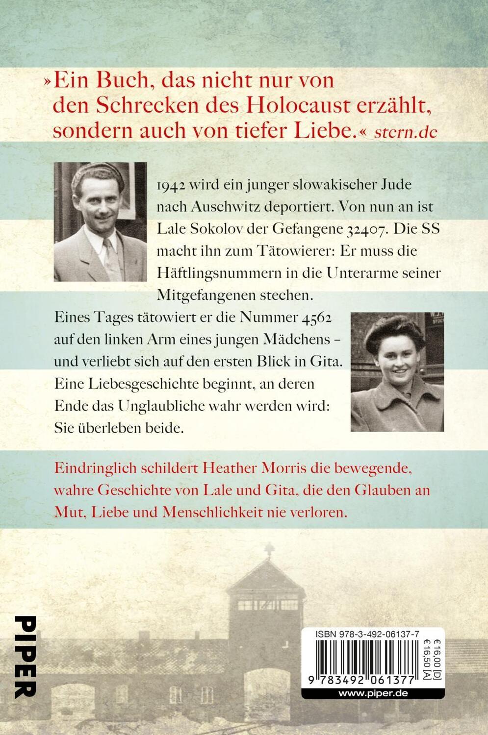 Rückseite: 9783492061377 | Der Tätowierer von Auschwitz | Die wahre Geschichte des Lale Sokolov