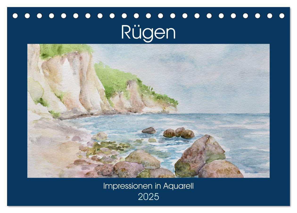 Cover: 9783435074082 | Rügen Impressionen in Aquarell (Tischkalender 2025 DIN A5 quer),...