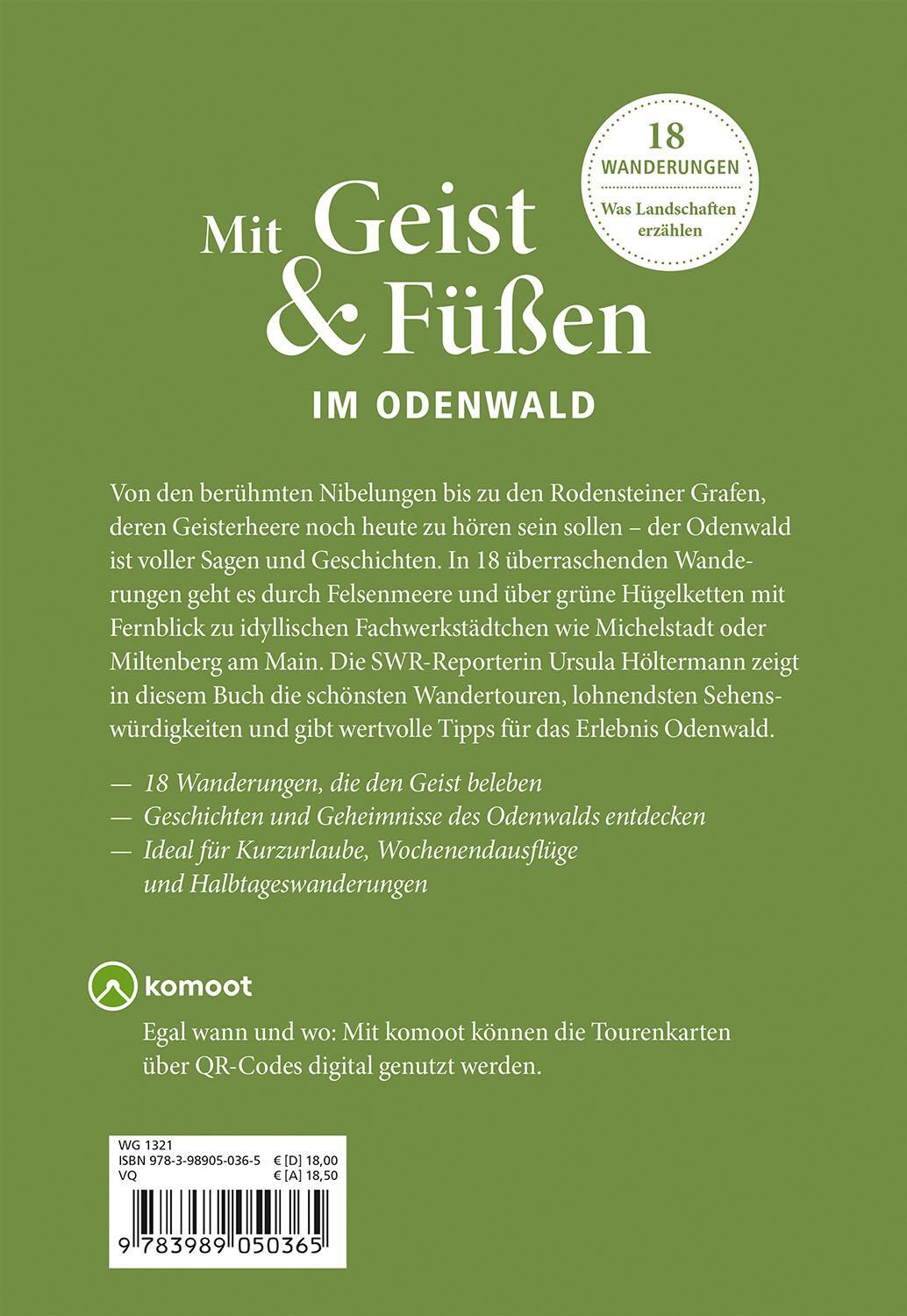 Rückseite: 9783989050365 | Mit Geist &amp; Füßen im Odenwald | Ursula Höltermann | Taschenbuch | 2024