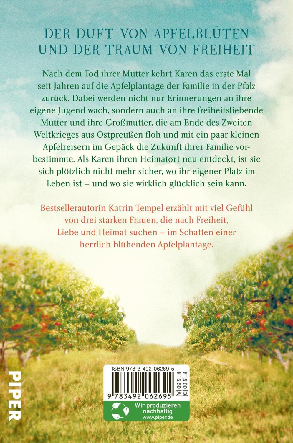 Rückseite: 9783492062695 | Apfelblütenjahre | Roman Bewegender Frauenroman | Katrin Tempel | Buch