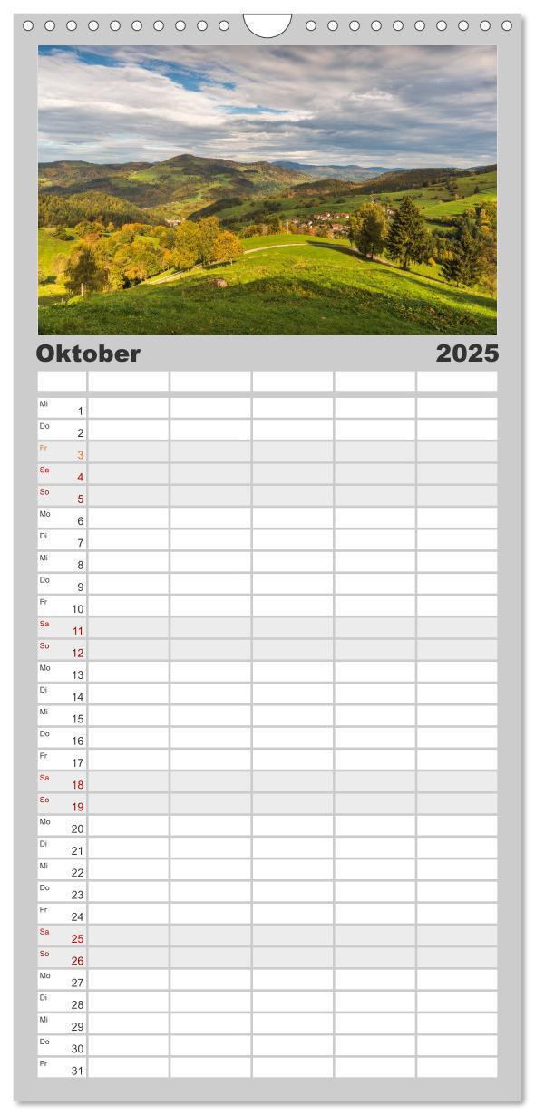 Bild: 9783457192870 | Familienplaner 2025 - Schwarzwald mit 5 Spalten (Wandkalender, 21 x...